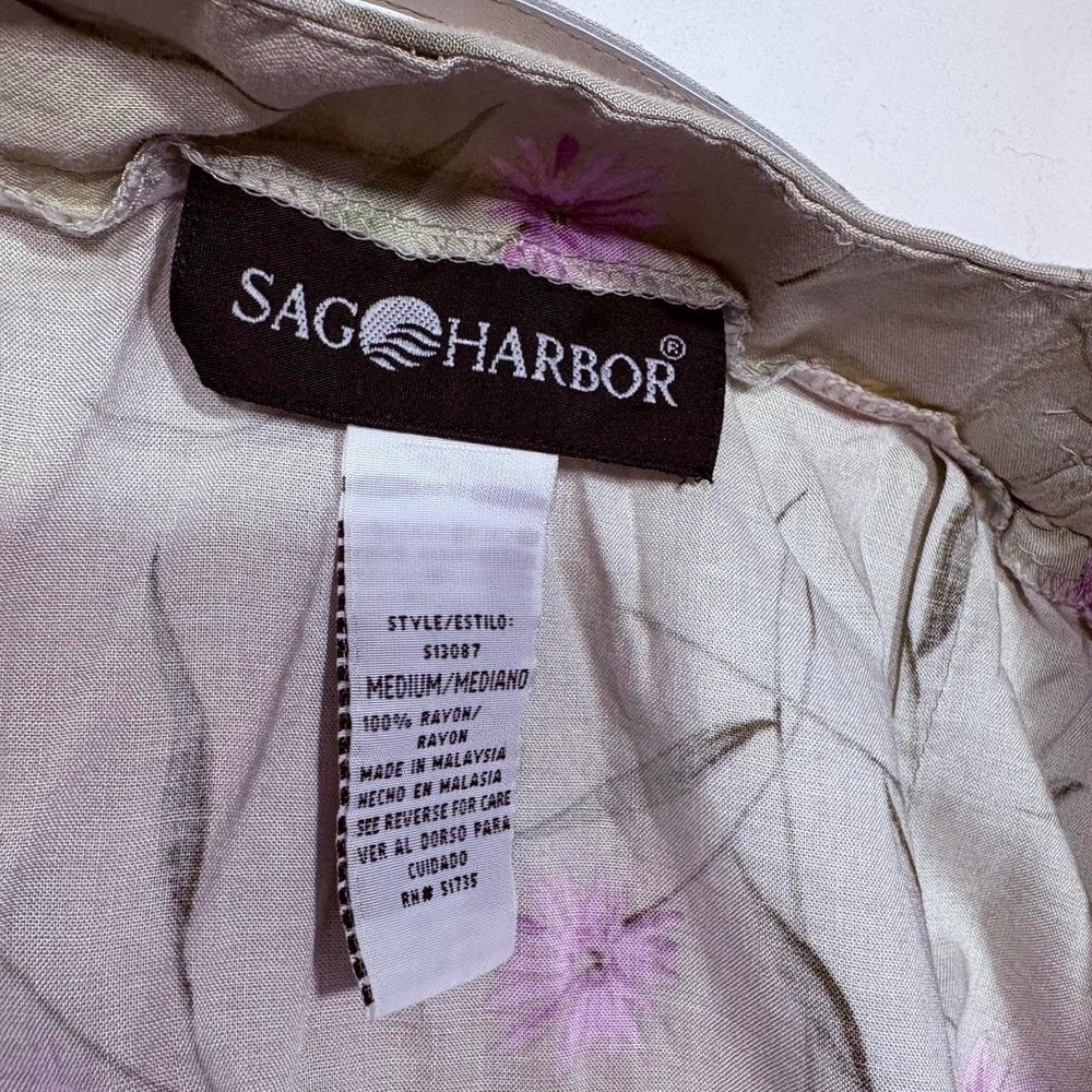 Vintage Sag Harbor Floral Belted Midi Skirt, Medium - Picture 3 of 8